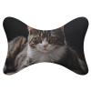 BTCOWZRV Tabby Cat Car Neck Pillow Set of 2 Ultra Comfortable Car Headrest Pillow for Driving Soft Car Neck Support Pillow, Memory Foam and Breathable Removable Cover view 1