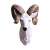 Animal Head Wall Decor, American Retro Simulation Sheep Head Wall Hanging, Wall Hanging Decoration for Family Living Room Bedroom Kitchen view 1