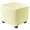ZYANLING Stretch Velvet Ottoman Slipcover Square Stool Cover Elastic for 38 X 38 X 38 cm Foldable Storage Box Seat Chest Cube Footrest view 1