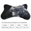BTCOWZRV White Cat Painting Car Neck Pillow Set of 2 Ultra Comfortable Car Headrest Pillow for Driving Soft Car Neck Support Pillow, Memory Foam and Breathable Removable Cover view 2