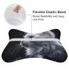 BTCOWZRV White Cat Painting Car Neck Pillow Set of 2 Ultra Comfortable Car Headrest Pillow for Driving Soft Car Neck Support Pillow, Memory Foam and Breathable Removable Cover view 3
