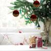 Algado 4Pcs Red Christmas Balls Ornaments, 3in Shatterproof Glitter Sequin Christmas Balls with Pearls, Red Velvet Christmas Ornaments for Home Xmas Wedding Party Halloween Holiday view 3