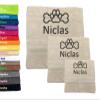 3 Pack Personalised Bath Towel with Name Beautifully Embroidered Name Cotton Towel Personalized Gift (Dog Bone, 55 x 27.5 inch + 39 x 20 inch + 20x11.8 inch) view 1