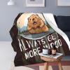 A Clean Beaver Always Gets More Wood Throw Blanket Soft Flannel Lightweight Cozy 50x60 Inches for Sofa Bed Couch view 2