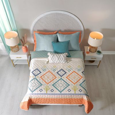Vianney King Size Comforter Novo Comitan Bedding Reversible Lightweight Quilted Blanket Soft Cozy Throw for Couch or Bed 110x93 Inches