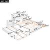Mirightone Full Bed Frame with Storage Headboard with Charging Station, Wood Platform Bed with Trundle, Pull Out Shelves and Drawers for Kids Boys Girls, Noise Free, No Box Spring Needed, White view 3