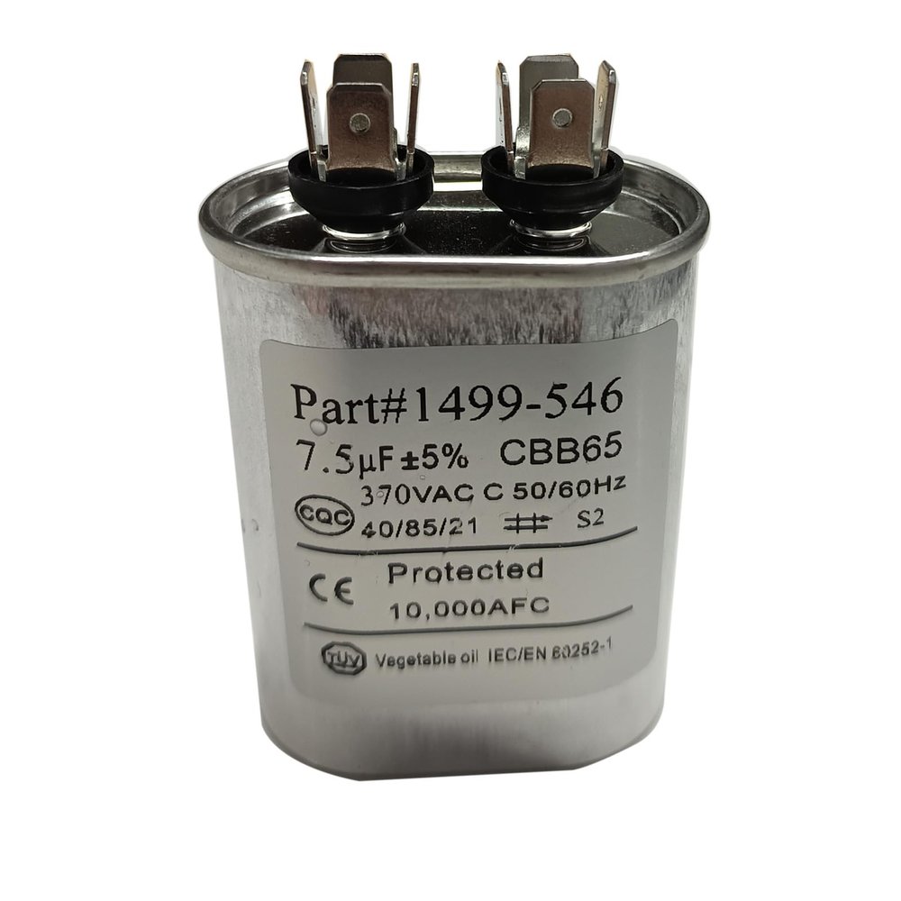 XXHCML 1499-5461 Fan Capacitor for Coleman RV Air Conditioner, Oval Metal Through-Hole Mount Capacitor, 7.5 F, 370 VAC / 50/60Hz, Fits 67/733/737/753/763/833 Models