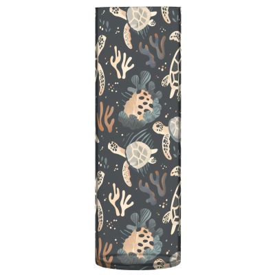 ALAZA Sea Turtle Coral Reef Black Vase for Flowers 3.9" W x 11.8" H Cylinder Vases for Centerpieces Home Office Decor Storage Container
