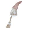 24" Cream and Pink Sitting Christmas Gnome with Dangling Legs Polyester view 2