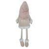 24" Cream and Pink Sitting Christmas Gnome with Dangling Legs Polyester view 3