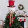 21.5" Lighted Snowman with Red Top Hat Christmas Tree Topper 21.5 Polyester view 2
