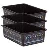 Chalkboard Brights Large Plastic Storage Bin Pack of 3 Black view 1