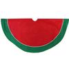 48" Red and Green Traditional Christmas Tree Skirt 48 Polyester view 3