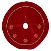 24" Crimson Red and White Snowflakes Christmas Tree Skirt 24 Polyester view 1