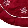 24" Crimson Red and White Snowflakes Christmas Tree Skirt 24 Polyester view 3