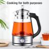 1.2L Electric Tea Kettle,Automatic Glass Steam Spraying Insulated Hot Water Electric Kettle Water Boiler,Removable Lid,Electric Kettles for Boiling Water view 3