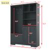 SIYSNKSI Multi-Functional Hall Tree with Storage Shelves Drawers and Cabinet, Elegant Hallway Shoe Cabinet with Bench, Modern Coat Rack with Hooks for Entrance Hallway Living Room (Antique Blue-VV2) view 4