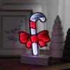 Northlight LED 3D Candy Cane with Bow Christmas Infinity Mirror - 8" view 2