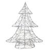 15.25" Led Lighted B/o Silver Wire and Bead Christmas Tree Warm White Lights Metal Led view 1
