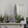 15.25" Led Lighted B/o Silver Wire and Bead Christmas Tree Warm White Lights Metal Led view 2