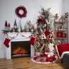 18.75" Gray Gnome with Red Plaid Hat Christmas Decoration Grey Polyester view 4