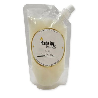 Squeezable Wax Melts (8oz) (Heart & Home) - Large (8oz), Highly Scented, Hand-Crafted, Long Lasting Scent, Resealable Pouch, 100% American Made, Perfect for Wax Warmers