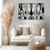 VAILLA Pablo Picasso Cubism Faces Wooden Wall Art Decor, Boho Minimalist Wall Arr, Set of 3 Wooden Wall Decorations, Picasso Wall Hangings , Large Line Art , 3D Wood Textured Sculptures , Bohemian Style - Ideal for Living Room, Bedroom, Bathroom and  view 2