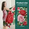 GAIIIIYOU Peony Rose Flowers Bath Sheet Green Botanical Leaves Printed Shower Towel Absorbent Bath Towel for Bathroom view 3