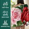 GAIIIIYOU Peony Rose Flowers Bath Sheet Green Botanical Leaves Printed Shower Towel Absorbent Bath Towel for Bathroom view 4