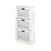 GLigeT Shoe Shelf Shoe Cabinet with Doors and Drawers, Free Standing Wooden Shoe Cabinet for Entryway - White Shoe Rack view 1