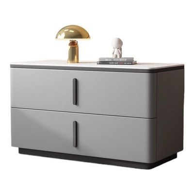 DIEYPOL Night Stand Simple Modern Cream Style Minimalist Large Bedside Table Slate Bed Bedstand(3,70cm)