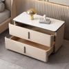 DIEYPOL Night Stand Simple Modern Cream Style Minimalist Large Bedside Table Slate Bed Bedstand(3,70cm) view 4