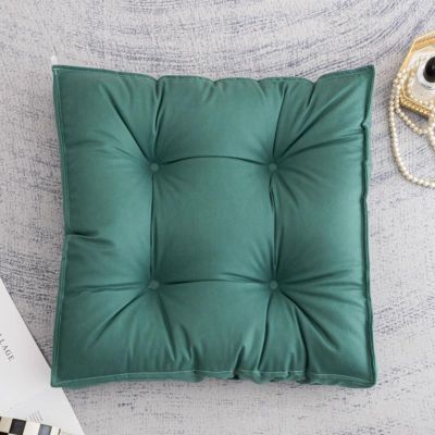 NSHSNKWB Four Seasons Square Corduroy Floor Pillow Thicken Comfort Office Seat Cushion Solid Color Tatami Floor Cushion for Dining Living Room Kitchen