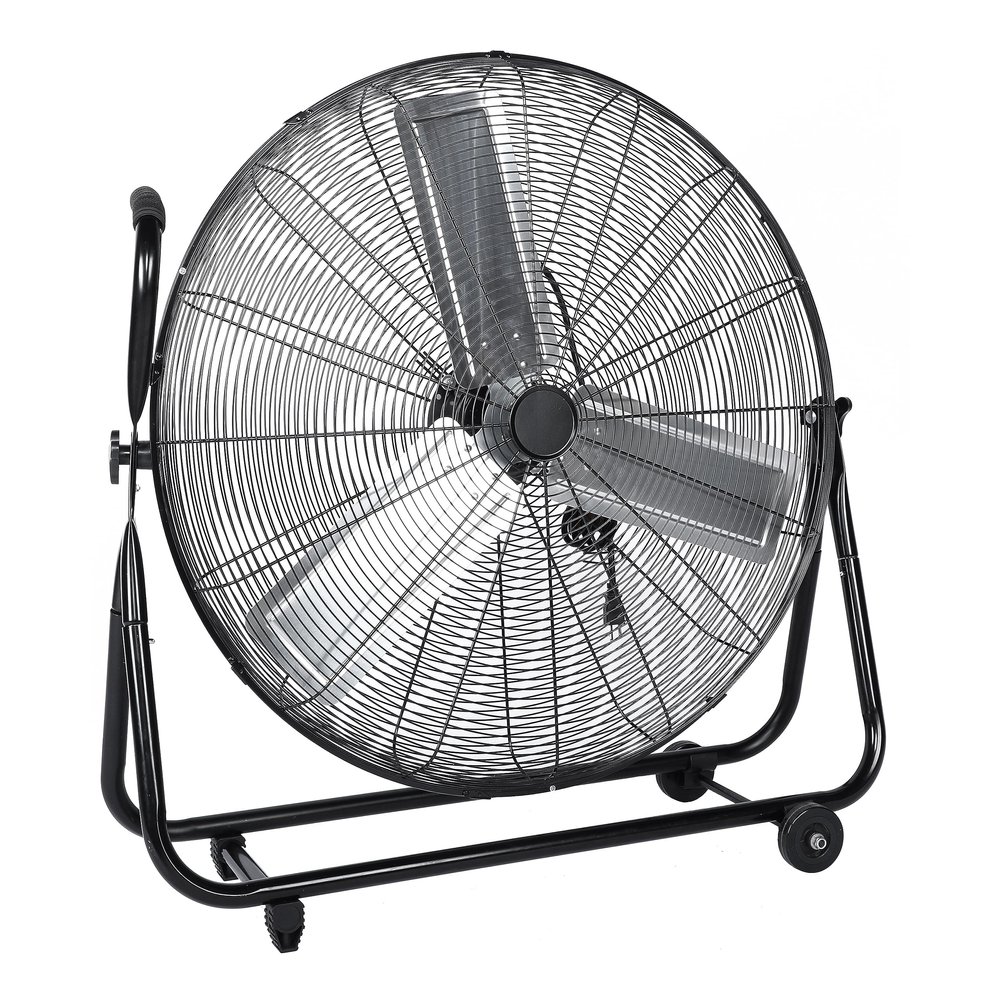 Simple Deluxe Dynamic 30-Inch Floor Fan with Roll Booster - Industrial-Grade Airflow, 360 Degree Adjustable Tilt, and Portable Design for Rapid Cooling and Flexible Air Circulation