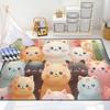 Cat Carpet for Kids Room - Black Cat Rug for Girls Bedroom, Kids Room Decor Animal Theme Polyester Sofa Floor Yoga Mats - 5x7 Feet view 3