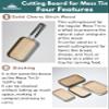 CAMPINGMOON Mess Tin Cutting Board 6'' x 3.3'' Wooden Cooking Cutting Plate Coaster Pot Holder YM-1609 view 2