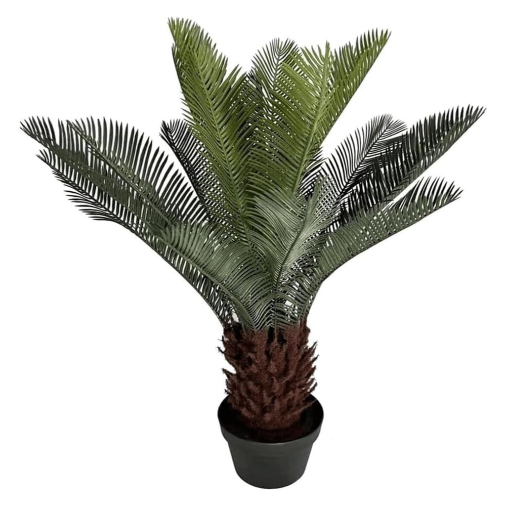 Artificial Trees Artificial Trees 80cm/2.62ft Fake Tree Simulated Cycad Potted Plant in Black Pot for Indoor Outdoor Artificial Plant Decor Decor