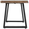 TIANTIANDIGITAL Rustic Industrial Brown 70" Solid Acacia Wood Dining Chair Bench with Iron Legs, Raw Edge Tabletop Design view 4