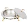 Chafing Dish 11in Buffet Round Chafer, with Lid Food Warmer Catering Pot,Stainless Steel Round Chafer Food Warmers for Parties Wedding Catering Event, 1.5L view 1