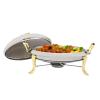 Chafing Dish 11in Buffet Round Chafer, with Lid Food Warmer Catering Pot,Stainless Steel Round Chafer Food Warmers for Parties Wedding Catering Event, 1.5L view 3