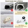 Heavy Duty Curtain Track Set, Straight Sliding Curtain Rail System For Indoor Outdoor, Wall Divider Curtain, 70cm 80cm 110cm 150cm 200cm 400cm 600cm Curtain Rail Track(Orange-ceiling,150cm/4.9ft) view 2