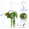 ECOOPTS 7 PCS Artificial Hanging Plants with Black Frame Faux Plants with S-Shaped Hooks for Indoor Outdoor Garden Home Bathroom Living Room Wall Decor (Green Orange) view 2