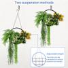 ECOOPTS 7 PCS Artificial Hanging Plants with Black Frame Faux Plants with S-Shaped Hooks for Indoor Outdoor Garden Home Bathroom Living Room Wall Decor (Green Orange) view 3