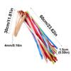 LKXHarleya 20 Pieces Silk Ribbon Streamers with Gold Bells, Party Ribbon Sticks Fairy Stick for Wedding Activities Celebration view 2