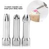 3pcs Stainless Steel Cream Dispenser Tips, Universal Whipped Cream Stabilizer Cake Decorating Nozzles Whipped Cream Dispenser Parts for DIY Baking view 4
