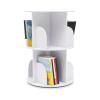 Tiardocge Rotating Bookshelf, 2 Tier 360 Revolving Bookcase, Book Shelf Organizer, Corner Bookshelf for Small Space, Floor Standing Bookcase Storage Rack for Bedroom, Living Room, Study Room view 1