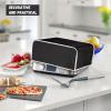 Uorisanigo Black Grill Electric Tabletop Griddle Dust Cover Thick Fabric Kitchen Small Appliance Protective Cover Fits for Pizza Sandwich Maker Panini Press and Extra Accessories Home Decor view 3