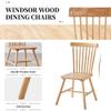 DZOVAD 100% Solid Wood Dining Chairs Set of 4, Wooden Kitchen Chairs, Open Back, FSC-Certified, Mid-Century Modern Chairs (6, Natural, 19.3" D x 18.9" W x 34.2" H) view 3