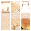 DZOVAD 100% Solid Wood Dining Chairs Set of 4, Wooden Kitchen Chairs, Open Back, FSC-Certified, Mid-Century Modern Chairs (6, Natural, 19.3" D x 18.9" W x 34.2" H) view 4