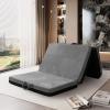 GEMBED Tri Folding Mattress Full Size - Memory Foam Tri-fold Mattress, Handle & Non-Slip Bottom, Portable Foldable Sofa Bed Floor Chair for Travel RV Camping Guest Yoga - 4 Inch, 73"x52"x4" view 1